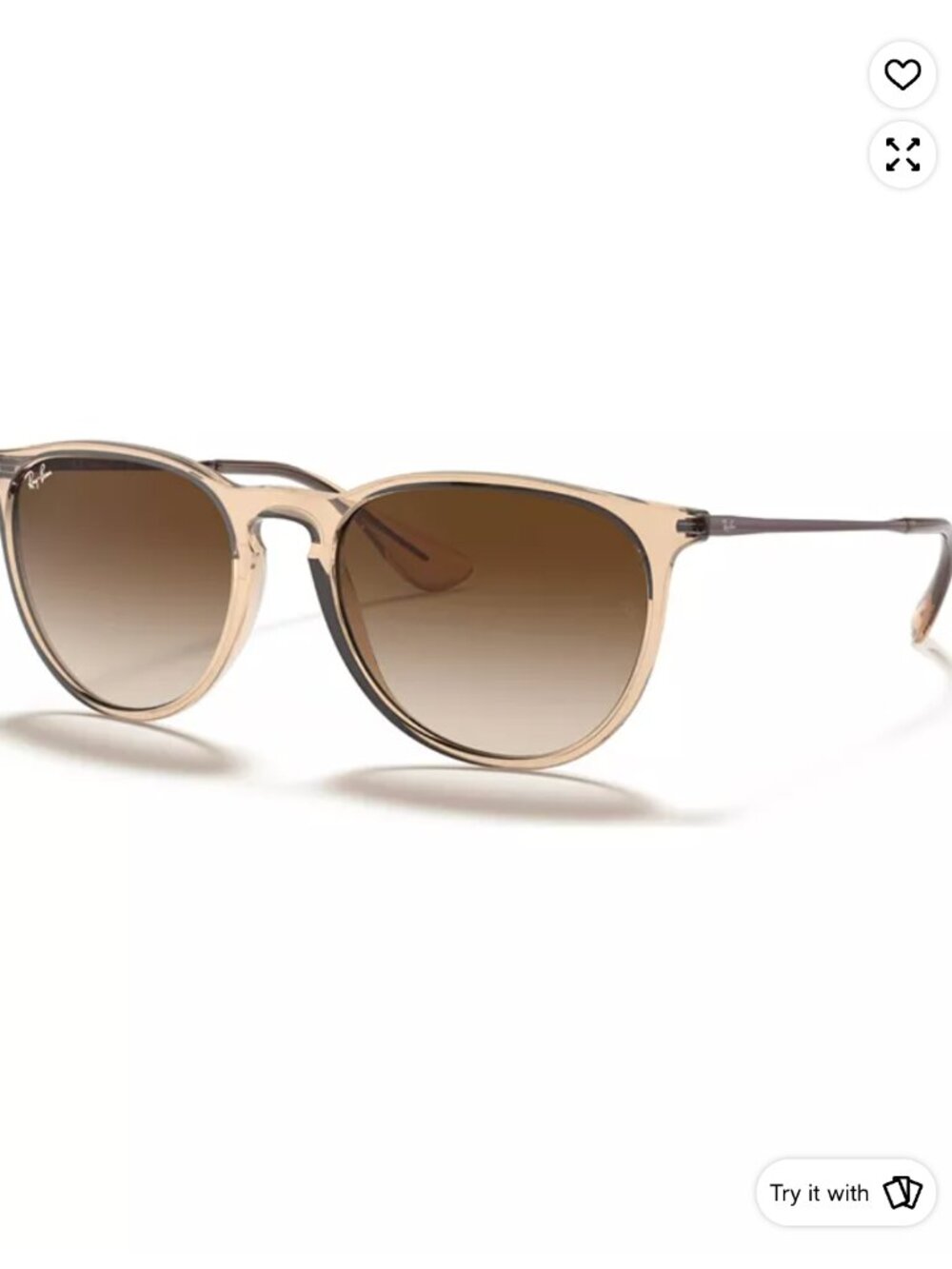 Ray-ban womens sunglasses Erika color mix neutral tan 54 18 with box and case